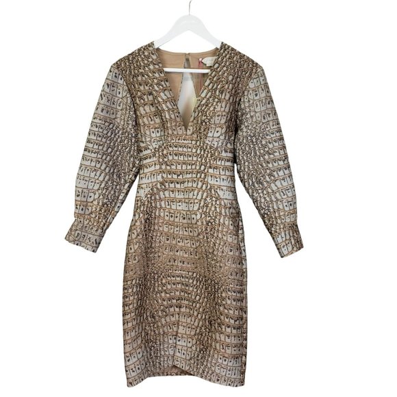 Stella McCartney Dresses & Skirts - NWT Stella McCartney Silk Blend Crocodile Print Jacquard Dress Size IT 38/US 2-4